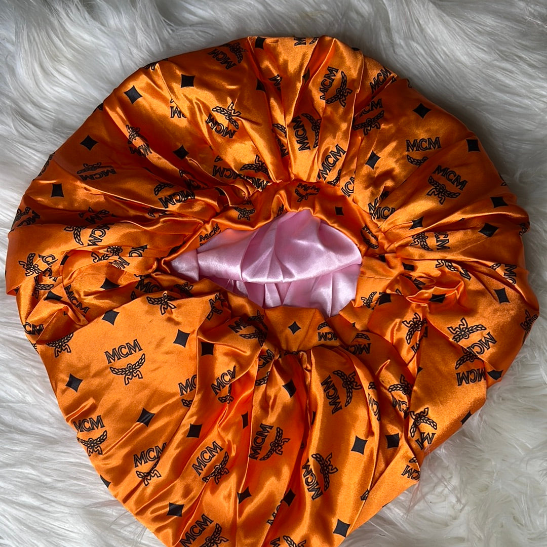 Orange MCM Double Layer Bonnet